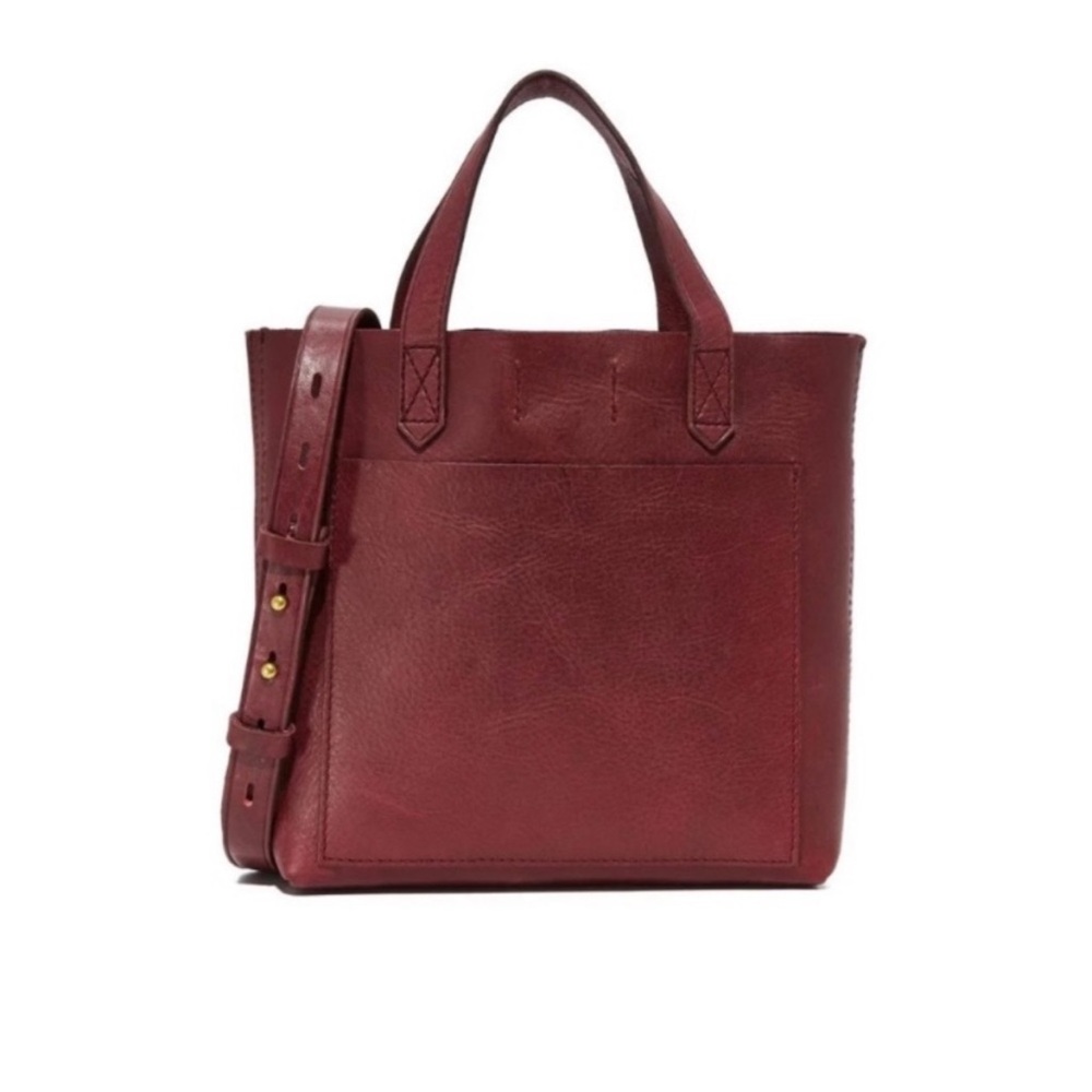 NWT Madewell Small Transport Leather Crossbody in Dark Cabernet